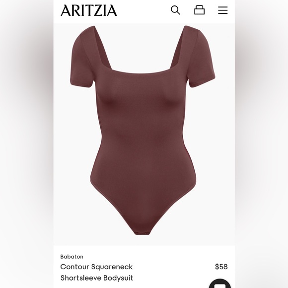 Aritzia Tops - BWT ARITZIA BABATON CONTOUR SQUARENECK BODYSUIT